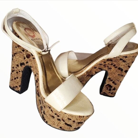 Red Circle Leopard Chunky Platform - Picture 1 of 14